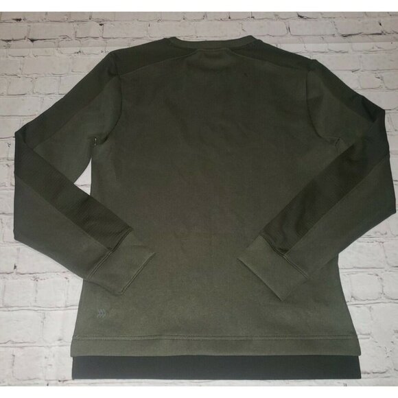 Mens Fleece Sweater Small Green Moisture Wicking Tech Activewear All in Motion - Picture 5 of 6